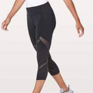 Lululemon On Pace Crop 21" Mesh Leggings